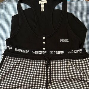 PINK Victoria's Secret Black and White Sleepwear Set HTF